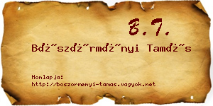 Böszörményi Tamás névjegykártya