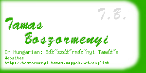 tamas boszormenyi business card